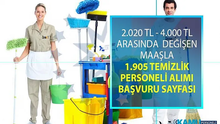 30 Haziran'a kadar en az İlkokul mezunu yüksek maaşlı 1905 personel alımı yapılıyor!