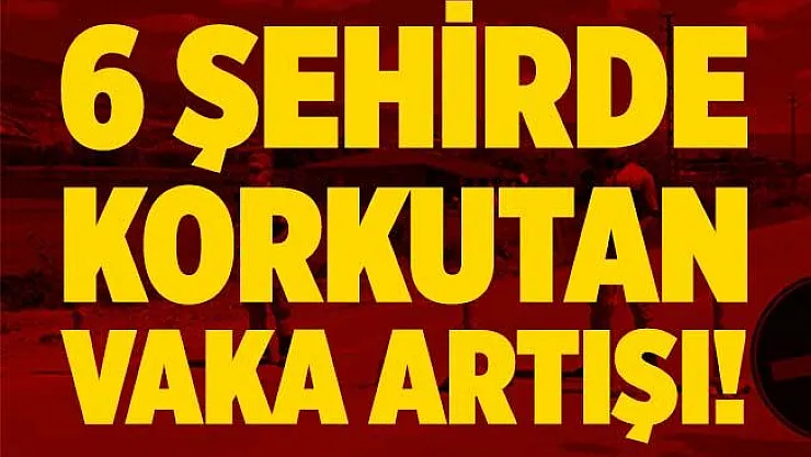 6 şehirde korkutan vaka artışı!