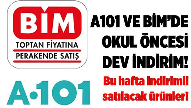 A101 ve BİM'e okul öncesi dev indirim! Bu hafta indirimli satılacak okul eşyaları belli oldu! A101 ve BİM aktüel ürün kataloğu..