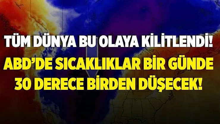 ABD'de sıcaklık alarmı! Hava sıcaklığı bir günde 30 derece birden düşecek!