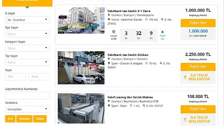 Acele Etmezseniz, İstanbul'dan Bir Daha 750 Bin TL'ye Ev Alamayabilirsiniz… Vakıfbank'ın Satıştaki Konut Fiyatları Cep Rahatlatıyor!