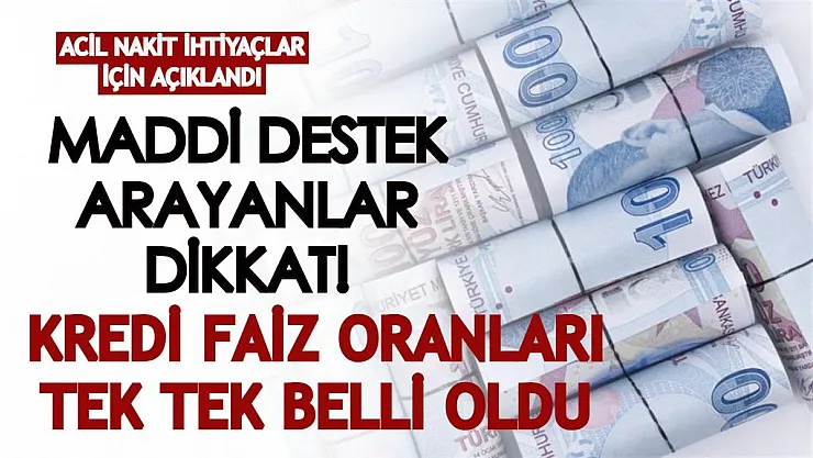 Acil nakit ihtiyaçları için destek isteyenler dikkat! Bankaların güncel kredi faiz oranları tek tek açıklandı