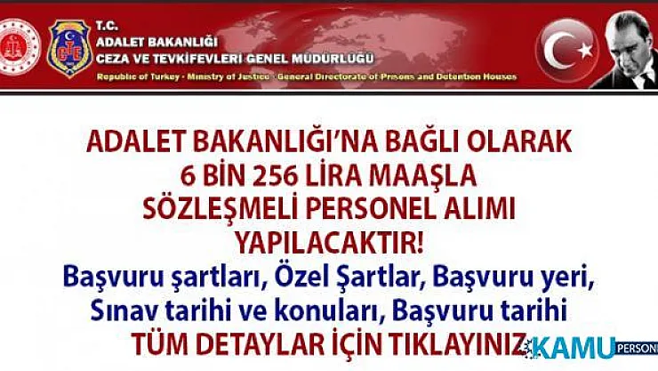 Adalet Bakanlığı Son Dakika Sınav İlanı! Yüksek Maaşlı sözleşmeli personel alımı yapacak! Peki başvuru şartları nelerdir?