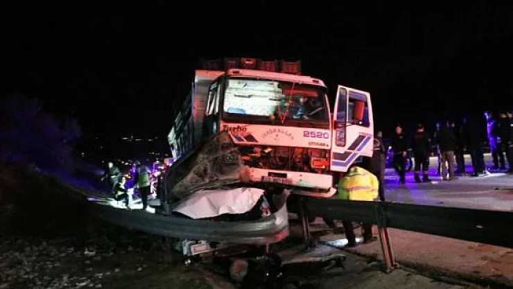 Adana-Mersin karayolunda vatandaşlar yardım etmek için duran polislere kamyon çarptı