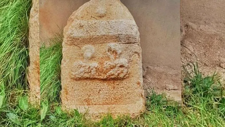 Afyonkarahisar'da bir evde 1,5 ton ağırlığında roma dönemine ait mezar taşı bulundu