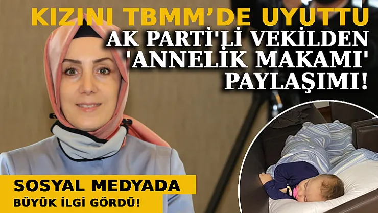AK Parti'li Ayvazoğlu'ndan Annelik Makamı Paylaşımı: Kızını TBMM'de Uyuttu