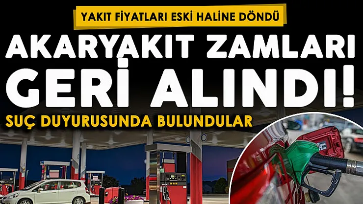 Akaryakıt fiyatları eski halinde kaldı! Akaryakıt zamları geri alındı: Ortalık karıştı, suç duyurusunda bulunuldu