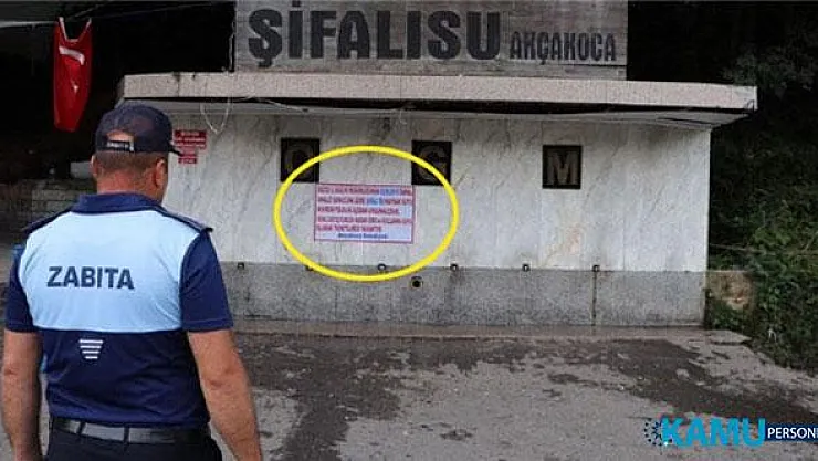 Akçakoca - Düzce karayolundaki şifalı bilinen çeşme sakıncalı bulunup mühürlendi