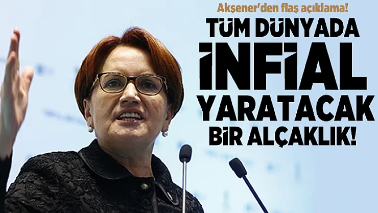 Akşener'den flaş açıklama! Tüm dünyada infial yaratacak bir alçaklık!