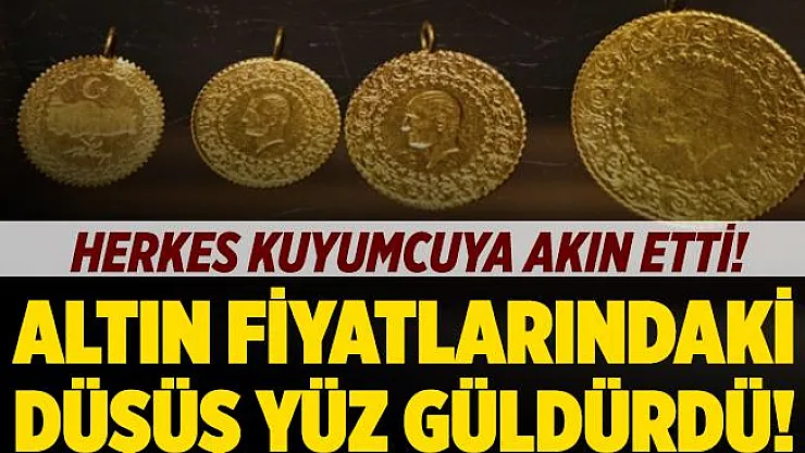 Altın fiyatlarındaki düşüş yüz güldürdü! Gram altın o seviyenin altına indi!