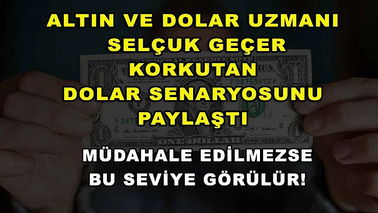 Altın ve Dolar Uzmanı Selçuk Geçer korkutan dolar senaryosunu paylaştı: Müdahale edilmezse bu seviye görülür!