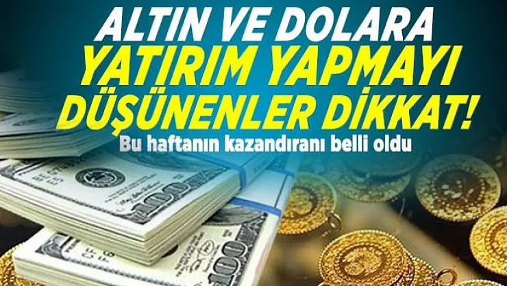 Altın ve dolara yatırım yapmayı düşünenler dikkat! Bu haftanın kazandıranı belli oldu