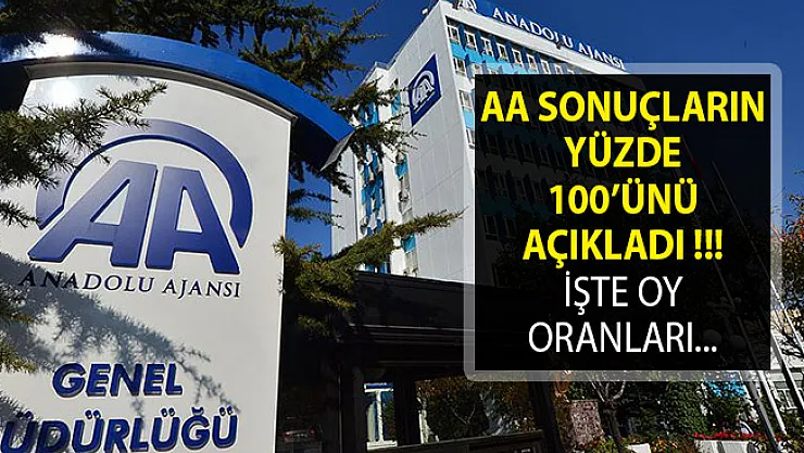 Anadolu Ajansı 31 Mart Yerel Seçim Sonuçlarının Yüzde 100'ünü Açıkladı- İşte Kazanan Adaylar