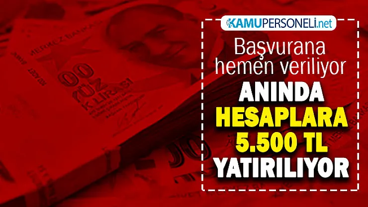 Anında hesaplara 5.500 TL veriliyor! Kimlik numarası ile akıllı telefonundan başvuran bugün parasını alabilecek!
