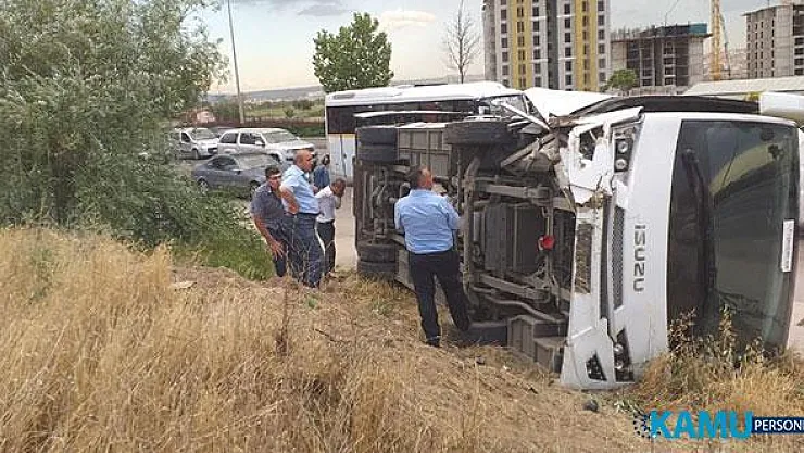 Ankara'nın Etimesgut İlçesinde İşçi Servisi Kaza Yaptı! 2'si Ağır 14 İşçi Yaralandı!