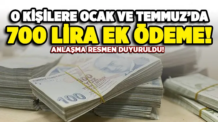 Anlaşma imzalandı! O personellere her yıl Ocak ve Temmuz aylarında 700 lira ek ödeme