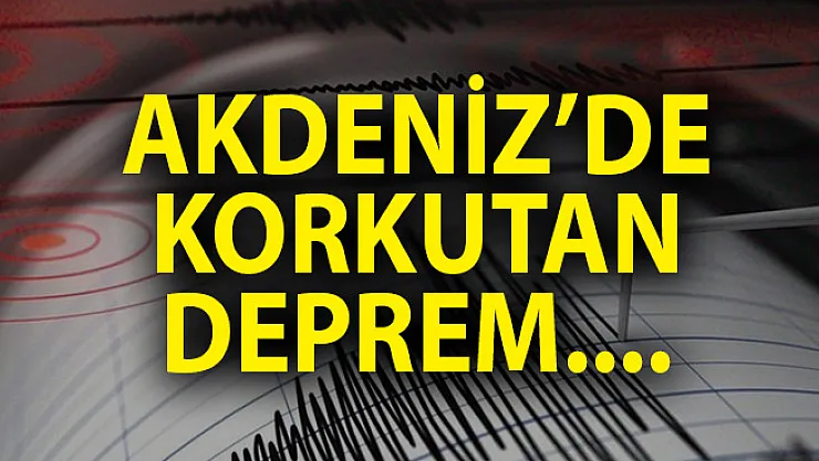 Antalya Dalaman'da Deprem! Son Depremler Listesi! Son Dakika Deprem!