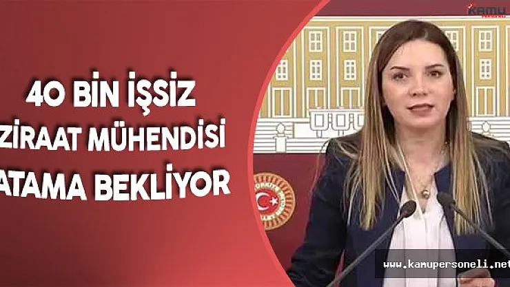 Arzu Erdem: " Milli Tarım Projesi için Ziraat Mühendisi Alımı Şarttır"