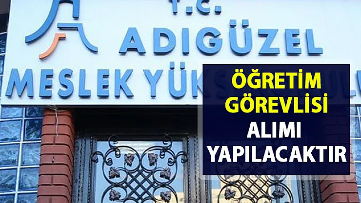 Ataşehir Adıgüzel MYO öğretim görevlisi personel alımı yapacaktır!. Son başvuru 05 Nisan 2019