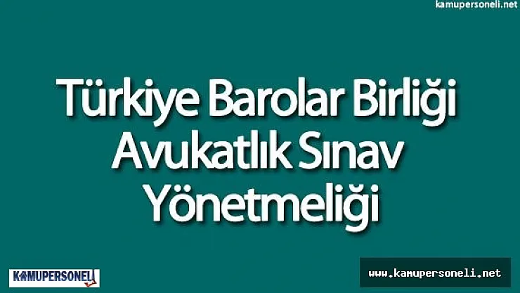 Avukatlık Sınavı Yönetmeliği