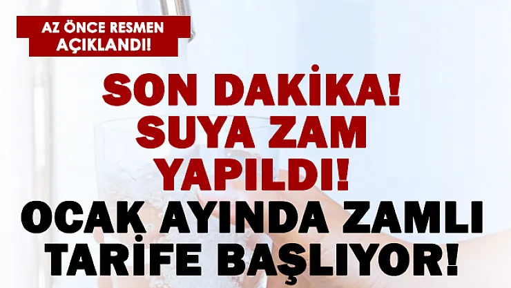 Az önce açıklandı: İstanbul'da suya zam yapıldı!
