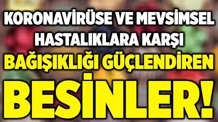 Bağışıklık güçlendirici besinler! Vücudu çelik gibi güçlü yapan besinler!