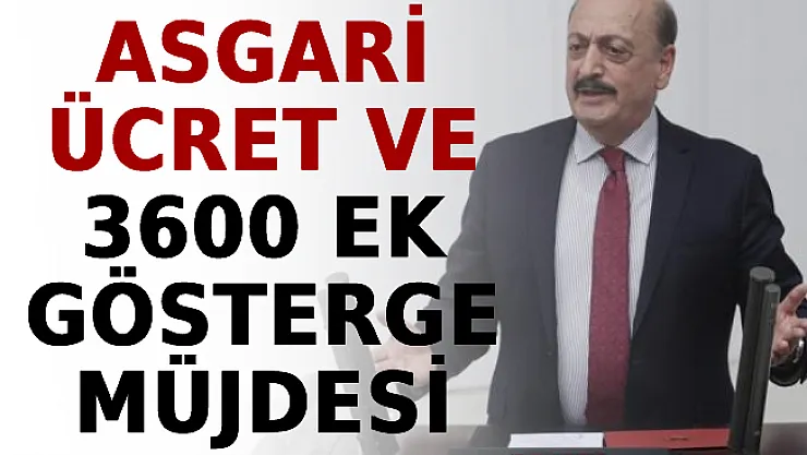 Bakan Bilgin TBMM'de Açıkladı! Asgari Ücret Ve 3600 Ek Gösterge Müjdesi