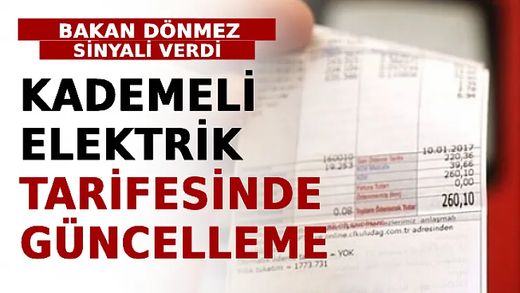 Bakan Dönmez Sinyali Verdi! Kademeli Elektrik Tarifesinde Güncelleme
