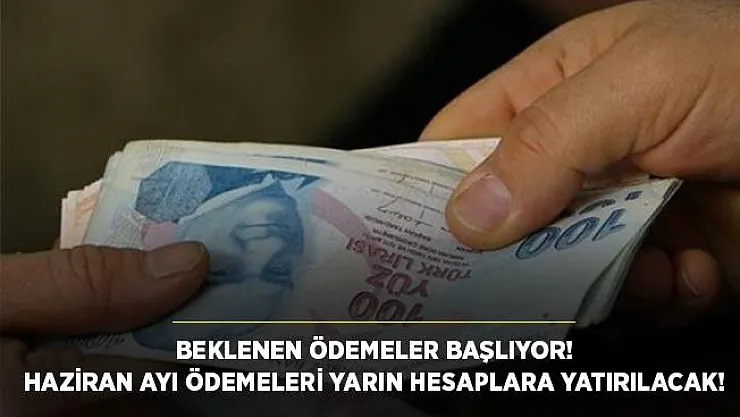 Bakan duyurmuştu! Haziran ayı ödemeleri yarın başlıyor!