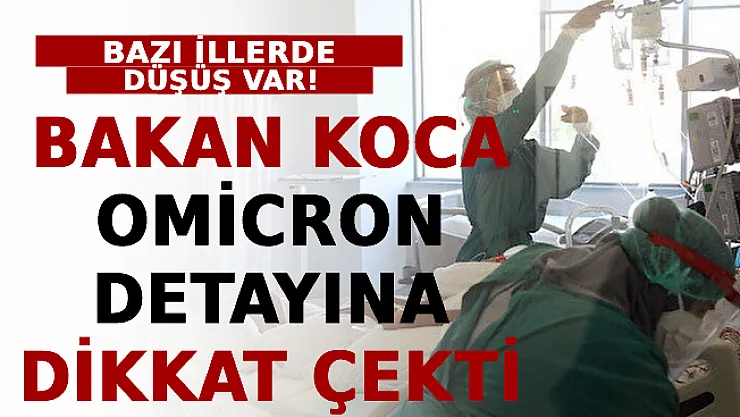 Bakan Koca Omicron Detayına Dikkat Çekti! Bazı İllerde Düşüş Var!
