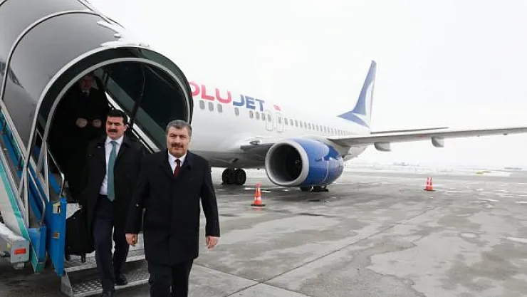 Bakan Koca'nın uçağına 'olumsuz hava koşulları' engeli