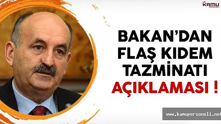 Bakan Müezzinoğlu: 'Kıdem tazminatını Meclis'e getireceğim'