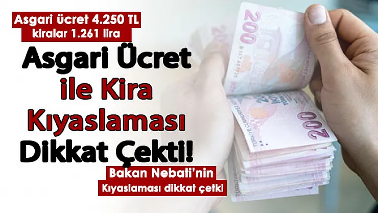 Bakan Nebati'den dikkat çeken açıklama: Asgari ücret 4 bin 250 lira, Türkiye'de şehir merkezinde kiralar 1.261 lira
