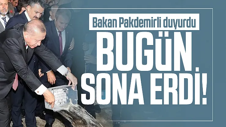 Bakan Pakdemirli duyurdu: Bugün sona erdi!