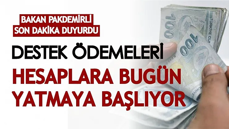 Bakan Pakdemirli son dakika açıkladı: İhtiyaç sahipleri için destek ödemeleri bugün hesaplara yatırılıyor