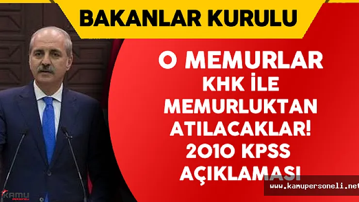 Bakanlar Kurulu Toplantısı Sonrası KPSS Açıklaması da Geldi