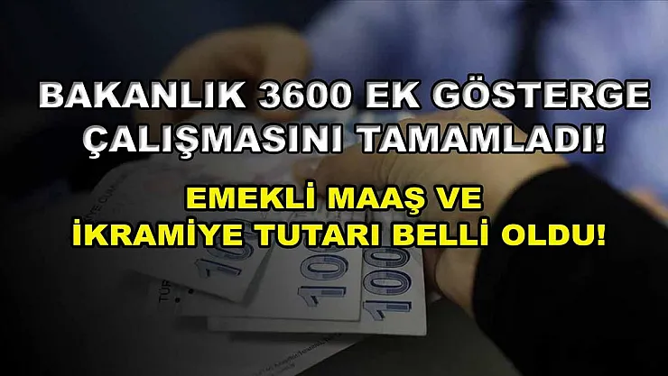 Bakanlık 3600 ek gösterge çalışmasını tamamladı! Emekli maaş ve ikramiye tutarı belli oldu!