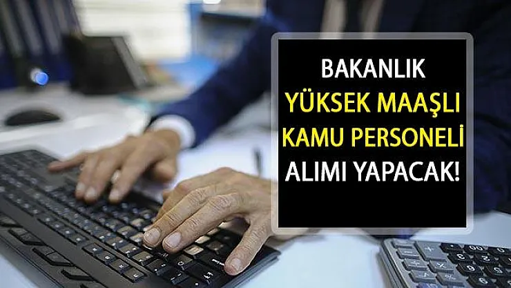 Bakanlık Yüksek Maaşlı Kamu Personeli Alacak