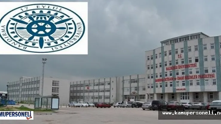 Bandırma On Yedi Eylül Üniversitesi Akademik Personel Alacak