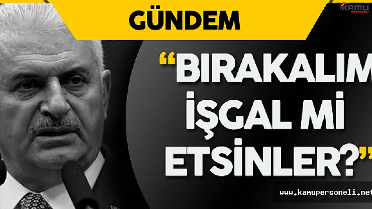Başbakan Binali Yıldırım: " Bırakalım Türkiye'yi Mi İşgal Etsinler?"