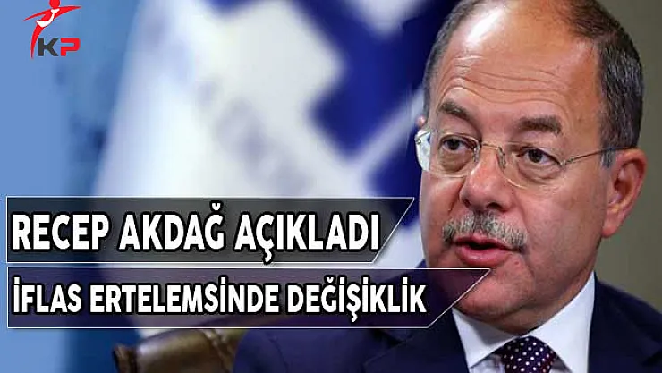Başbakan Yardımcısı Akdağ'dan İflas Ertemele Açıklaması