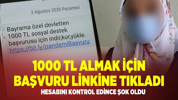 Bayrama özel 1000 TL sosyal yardım başvuru linkine tıklayan kadın hayatının şokunu yaşadı!