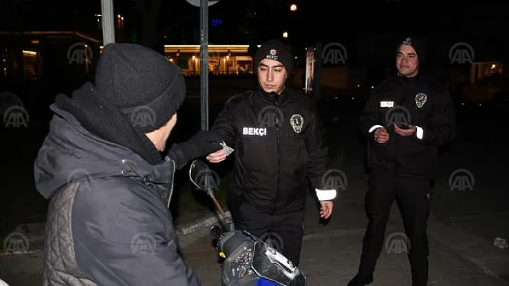 Bekçiler asayiş uygulaması yaptı