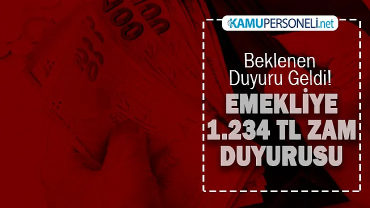 Beklenen duyuru az önce geldi: Emekli maaşlarına ne kadar zam yapılacağı belli oldu! Maaşlara en az 1.234 TL zam duyurusu