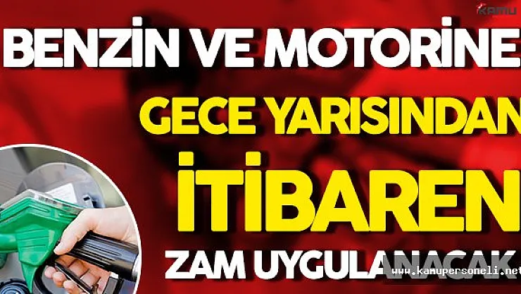 Benzin ve Motorine Zam Kapıda