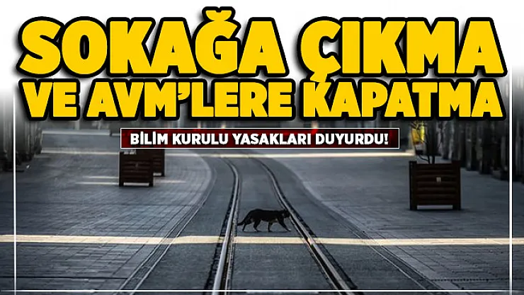 Bilim Kurulu masadaki yasakları duyurdu: Sokağa çıkma yasağı ve AVM'lere kapatma