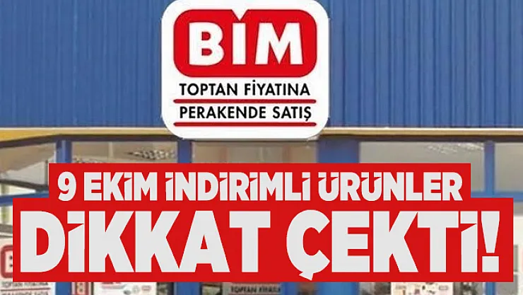 BİM 9 Ekim Aktüel Ürünler Kataloğu içinde yer alan indirimli ürünler dikkat çekti!
