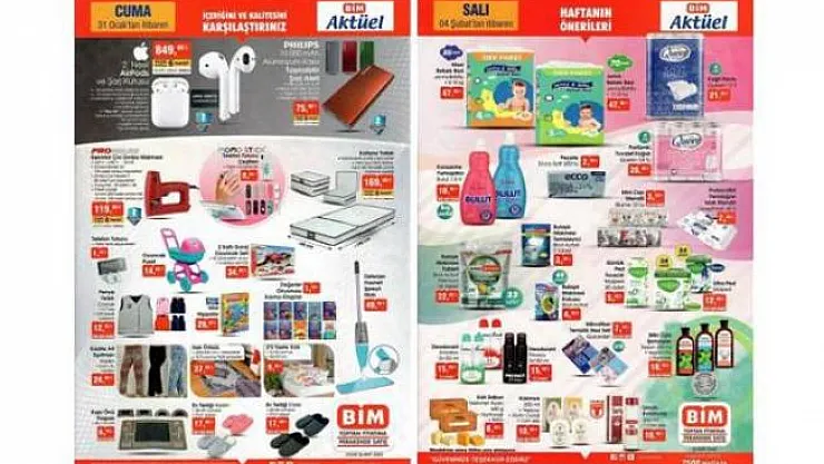 BİM indirimli ürünler kataloğu yayınlandı! 3 Nisan ve 31 Mart aktüel ürünler kataloğunda hangi ürünler var?