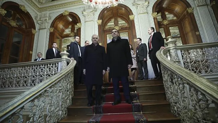 Binali Yıldırım, Yunanistan Başbakanı Çipras'ı kabul etti