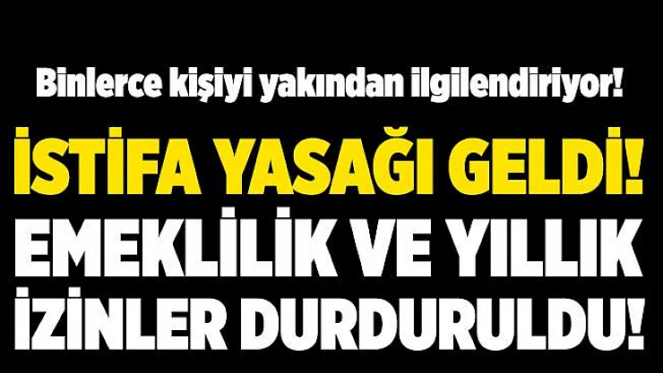 Binlerce kişiyi yakından ilgilendiriyor! Sağlık Bakanlığı'ndan istifa yasağı geldi!